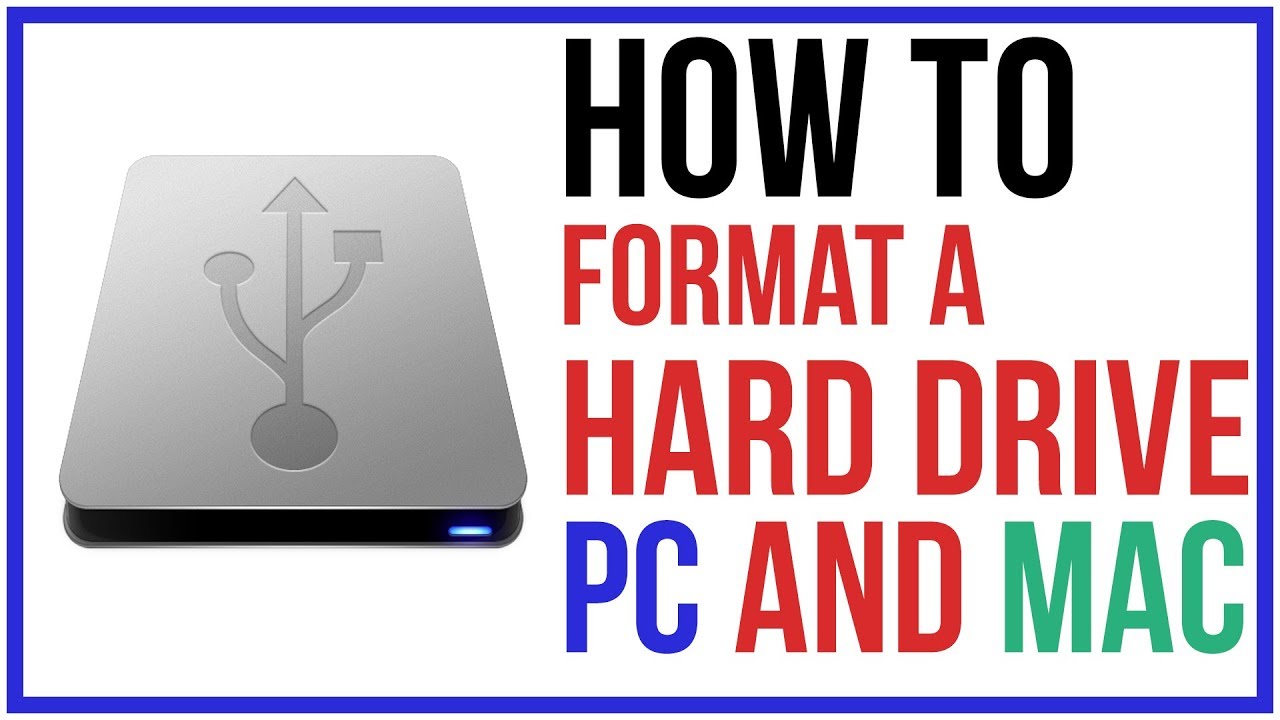Format external hard drive for mac and pc